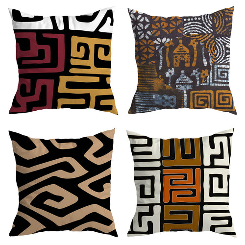 African Inspired Cushion Covers 4 Pack Bundle (Save More)