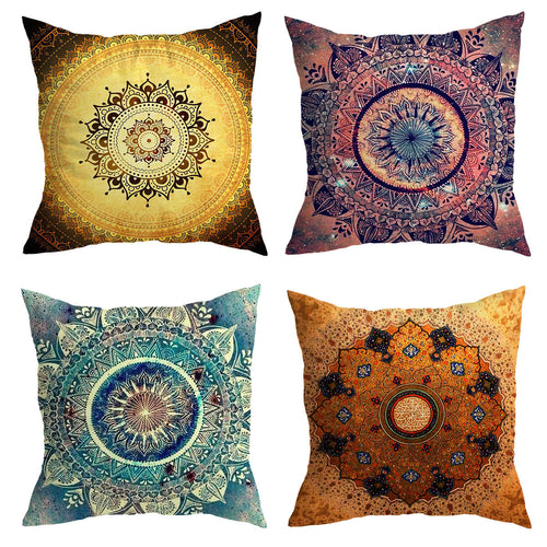 Bohemian Geometric Pattern Cushion Covers 4 Pack Bundle (Save More)