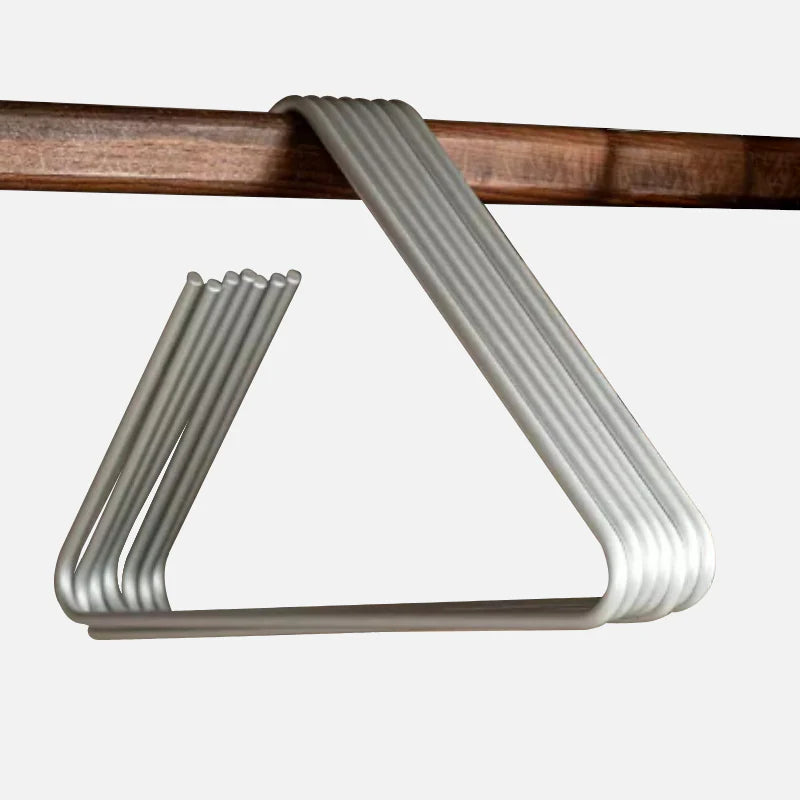 Sleek Angle 5-Pc. Wardrobe Hangers Elegant Silver