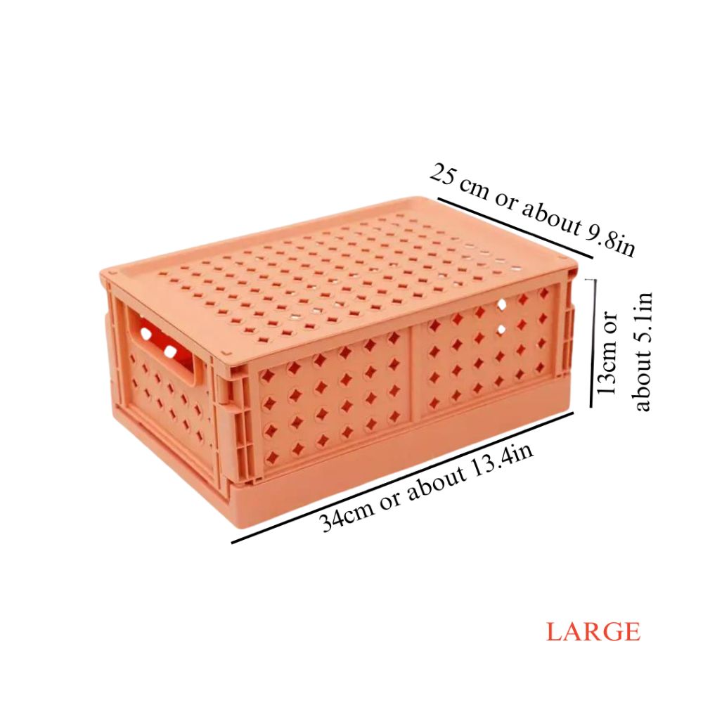 Foldable Storage Box Orange Large