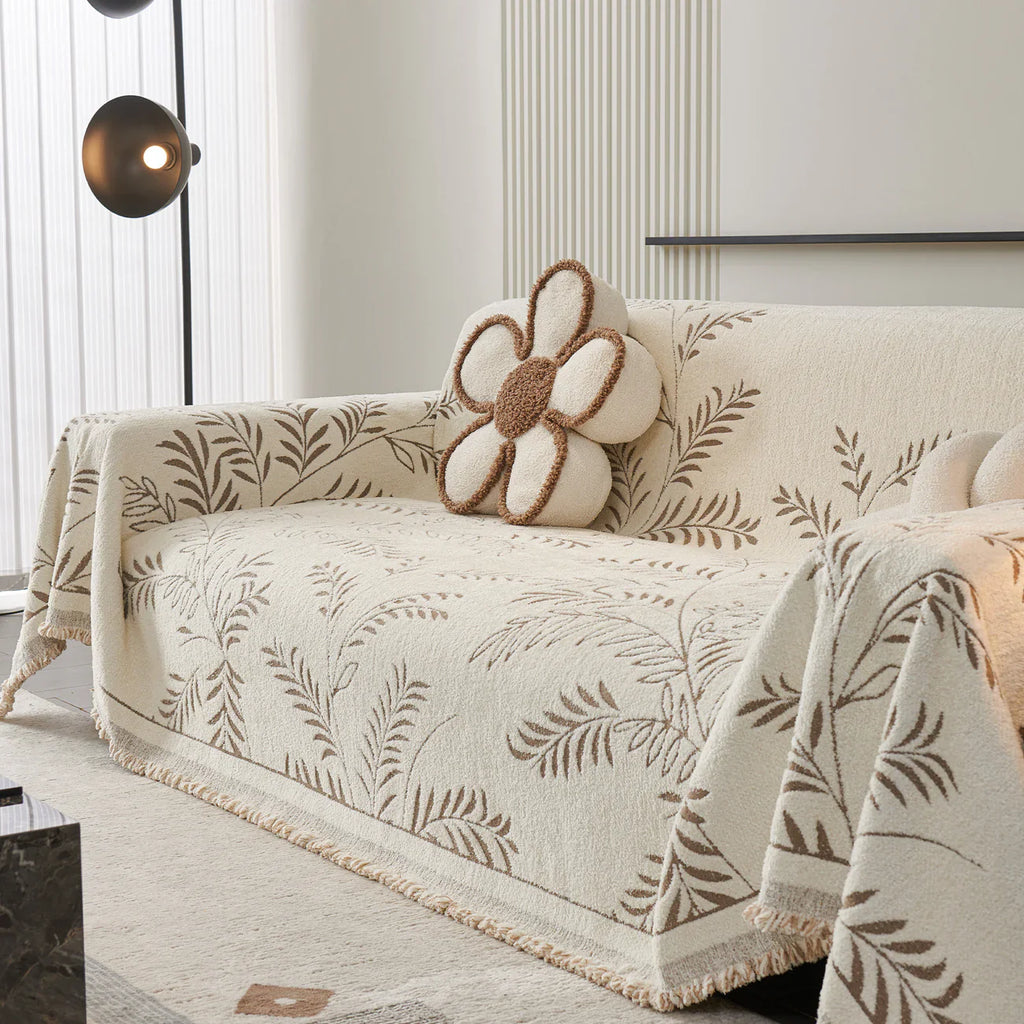 Winter Fern Cotton Sofa/Couch Cover