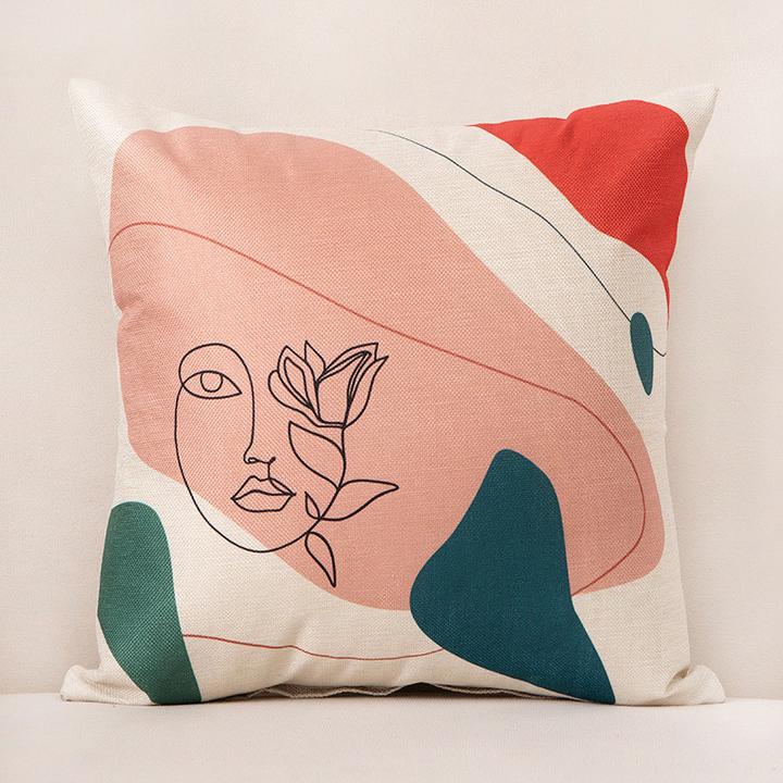 Abstract Face Cushion Covers Emotion