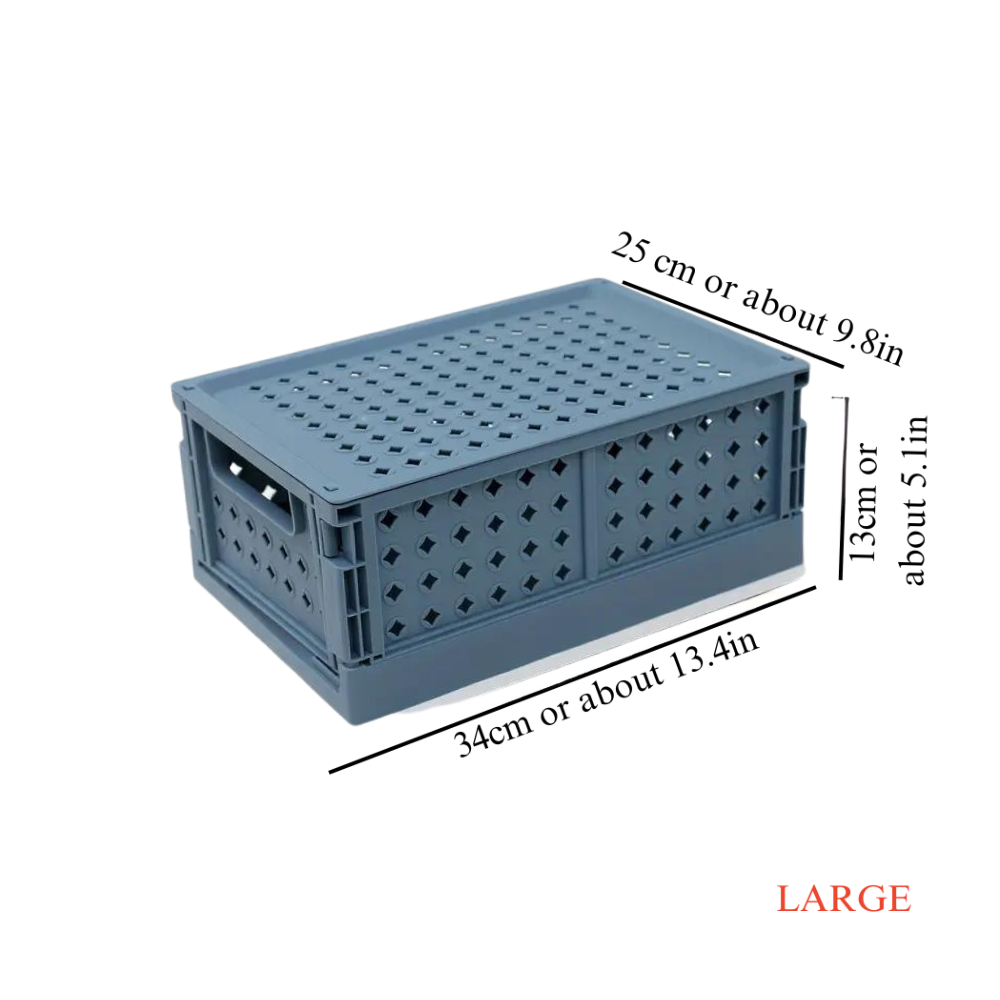 Foldable Storage Box Blue Large