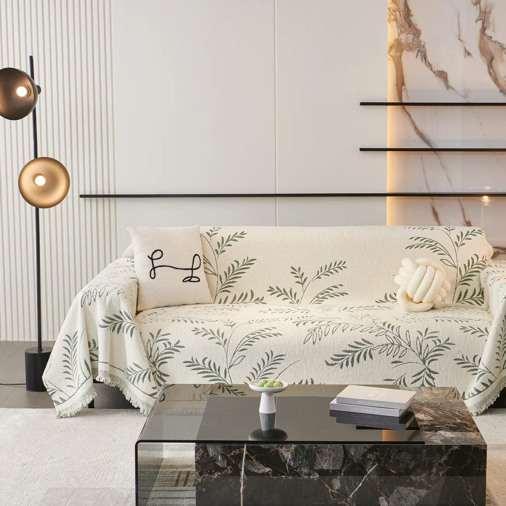 Winter Fern Cotton Sofa/Couch Cover