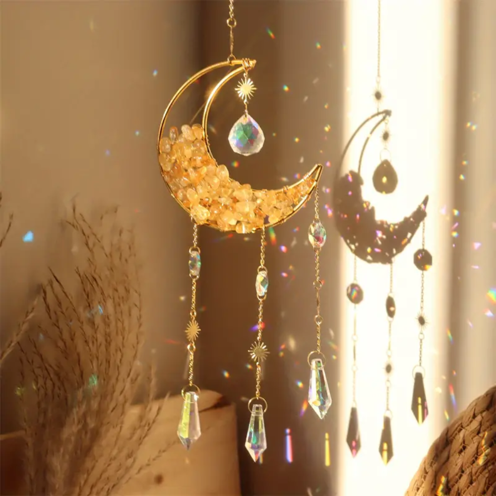 Moon Crystal Suncatcher Topaz