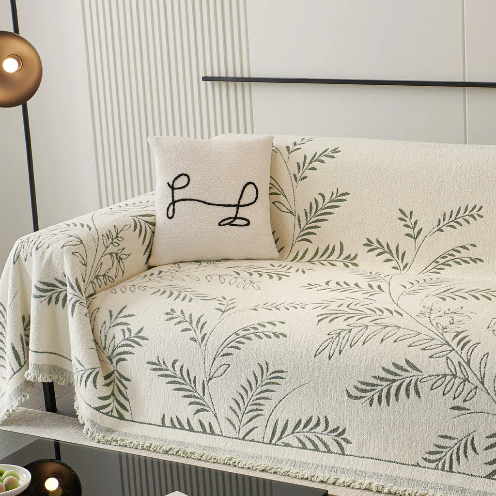 Winter Fern Cotton Sofa/Couch Cover