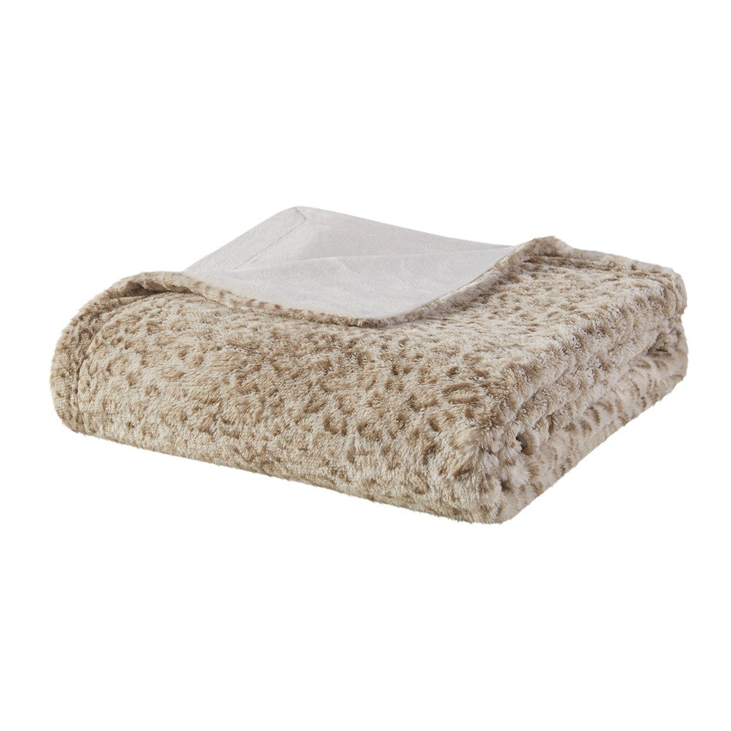Zuri Oversized Faux Fur Throw 60x70" Leopard