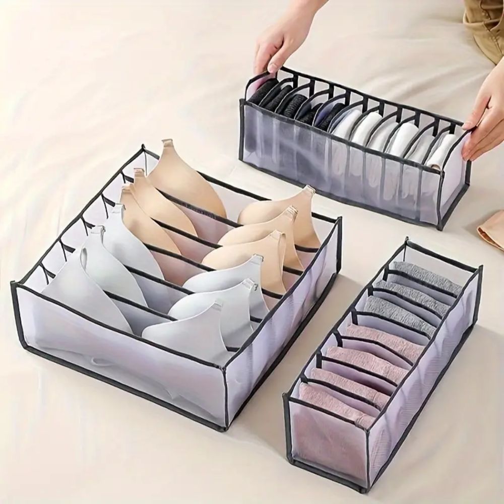 Drawer Clothes Organizers Grey Bundle (All 4 sizes included)