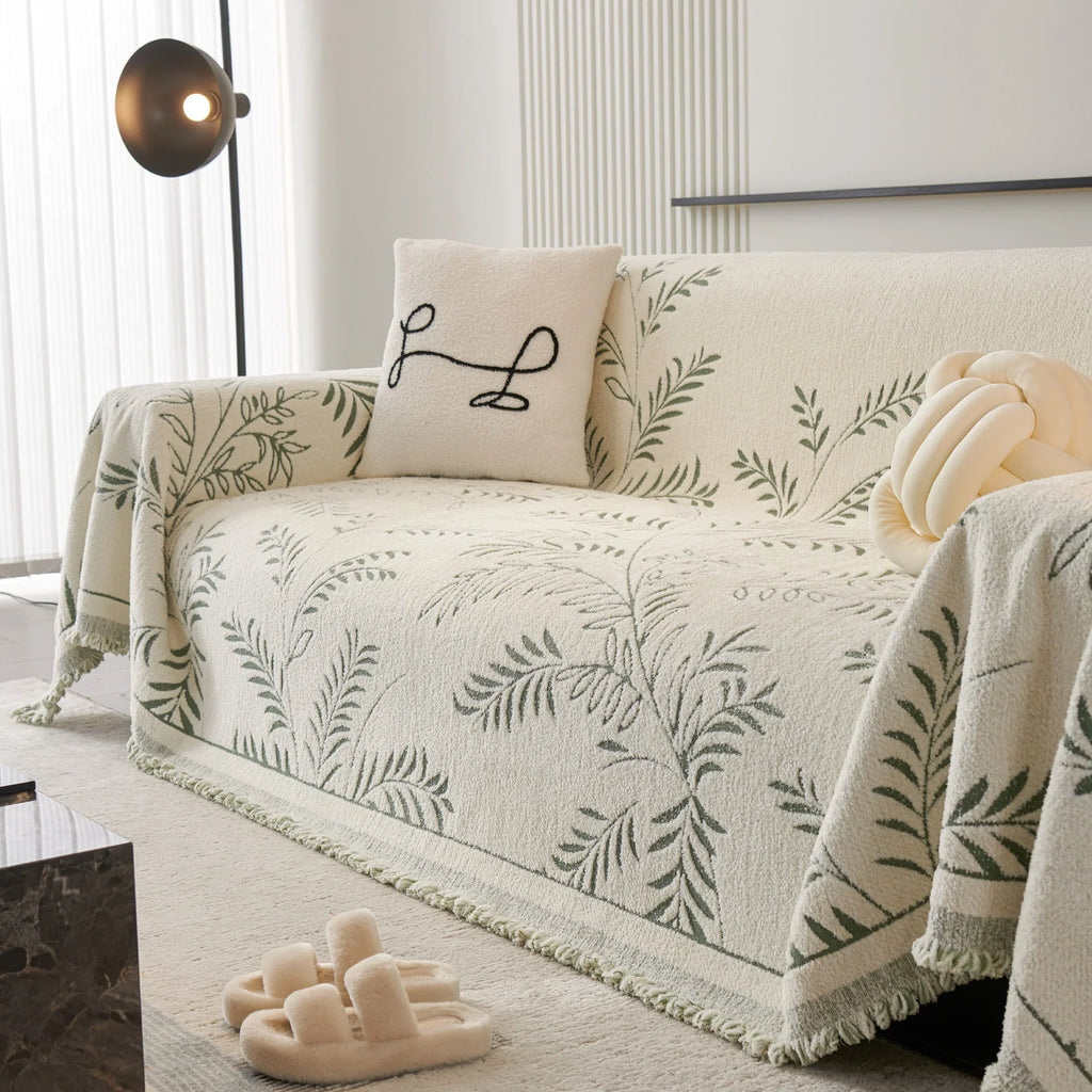 Winter Fern Cotton Sofa/Couch Cover