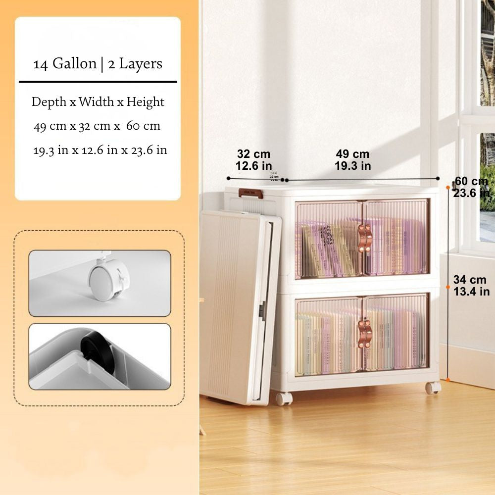 Stackable Storage Bins 2 Layers 14 Gallon
