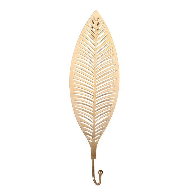 Aesthetic Leaf Wall Hook Gold E