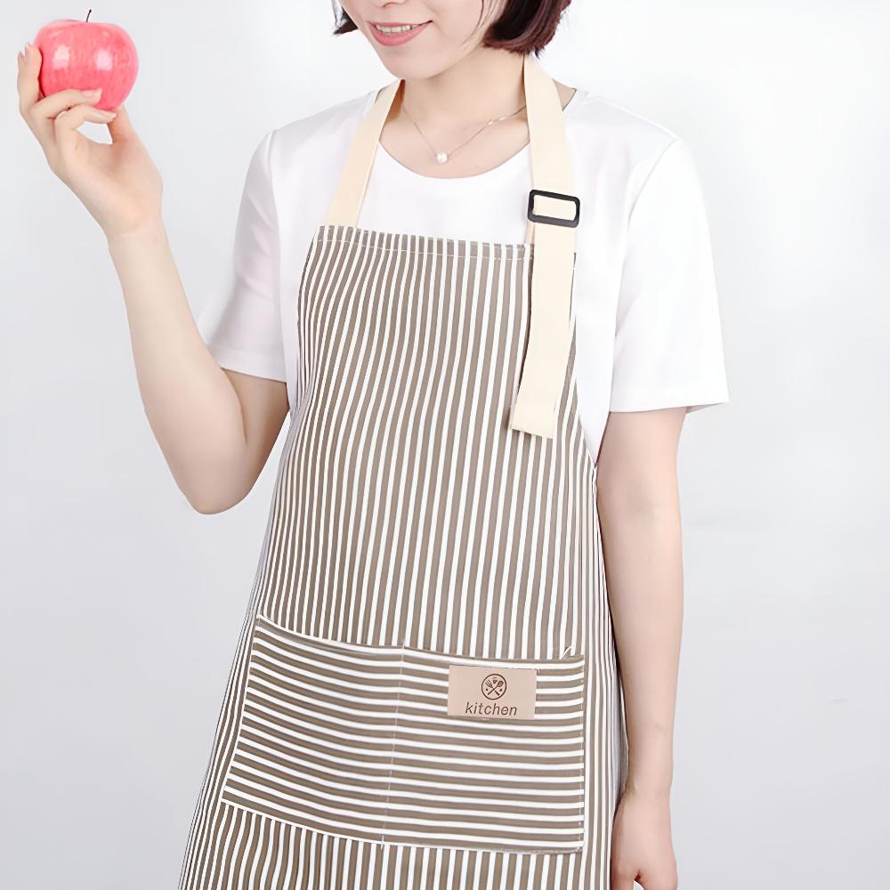 Kawaii Stripes Apron Coffee