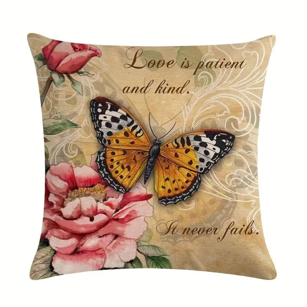 Rustic Butterfly Cushion Covers Botanical Bliss
