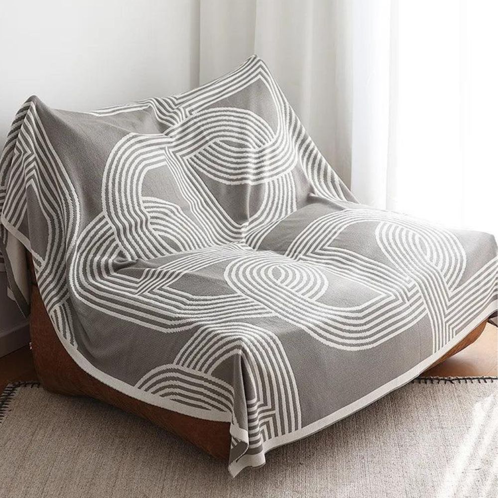 Snuggle Maze Knit Blanket Storm Gray