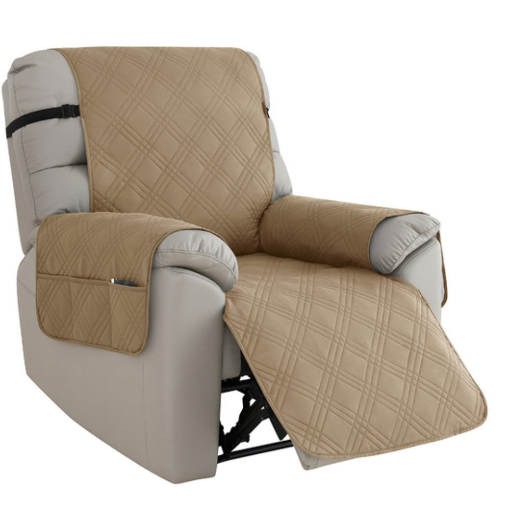 Premium Waterproof Recliner Slipcover Beige