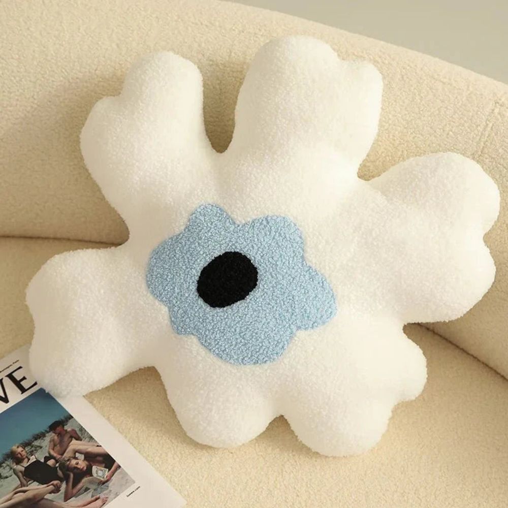 Daisy Doodle Cushion Sky Blossom