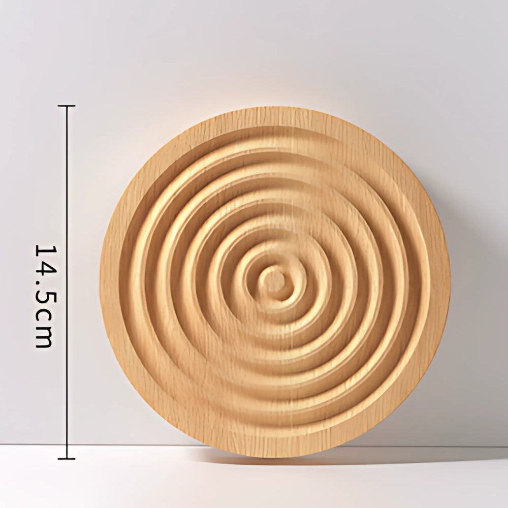 Nordic Ripple Wooden Tray Spiral Harmony