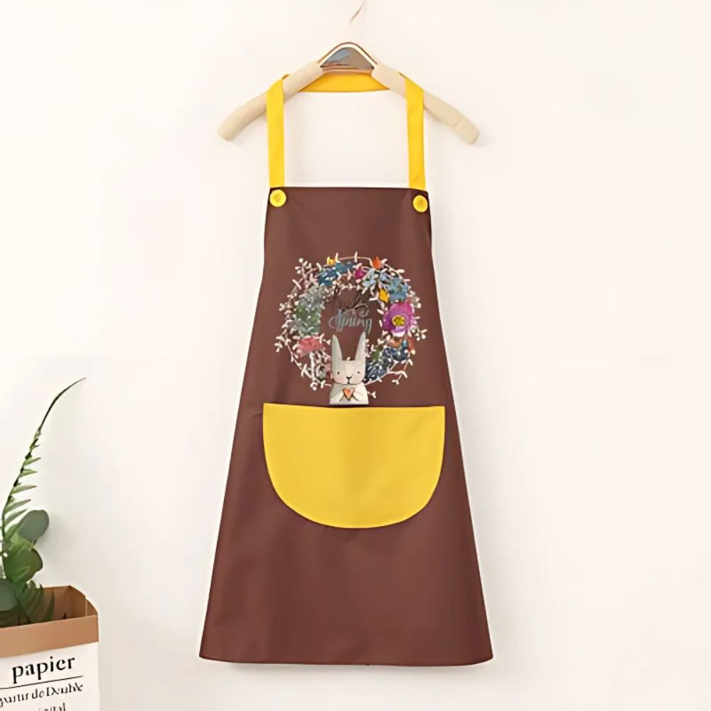 Hello Spring Waterproof Apron Mocha One Size