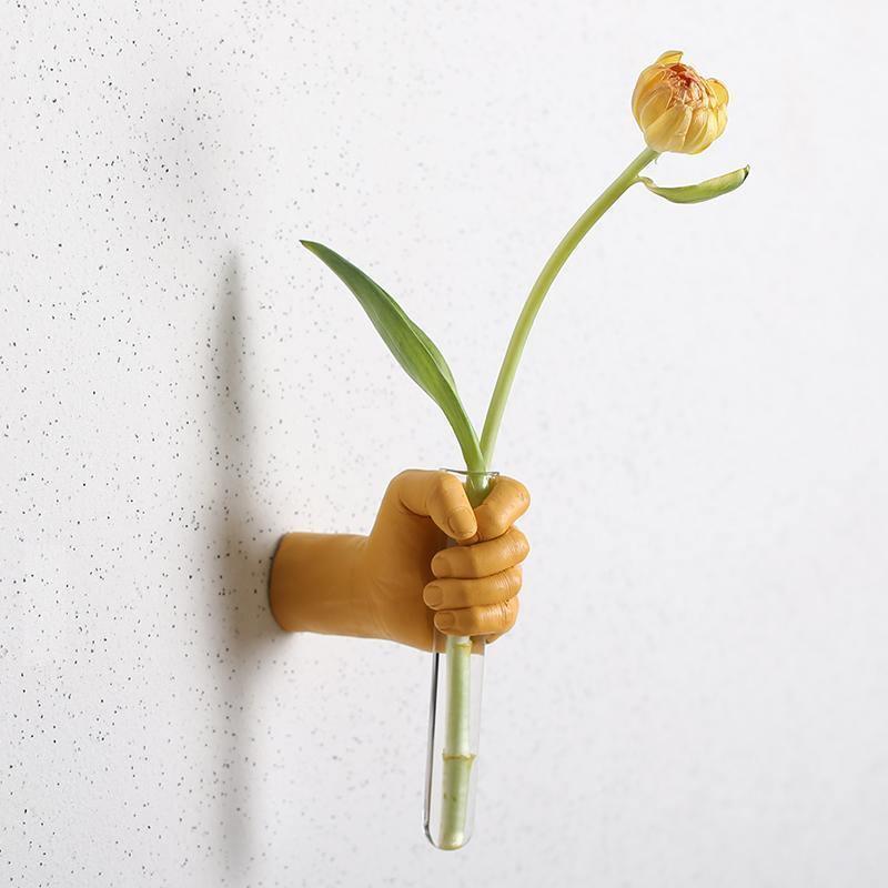 Blossom Hand Wall Vase Gold