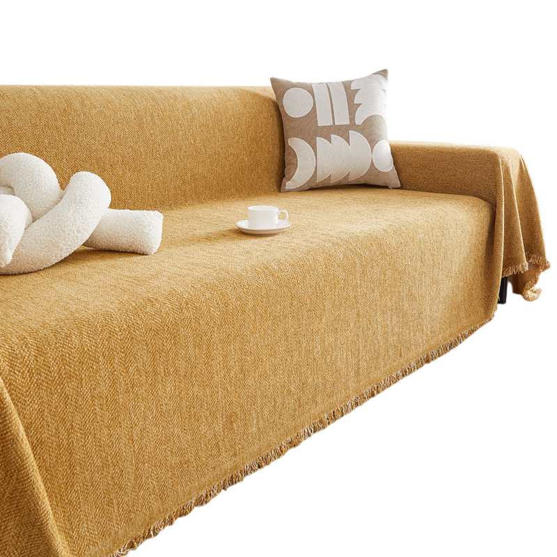 Minimal Sofa & Couch Cover | Washable and Pet-Friendly Cream Coffee