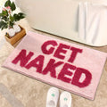 "Get Naked" Funny Bathroom Mat Blush Bare