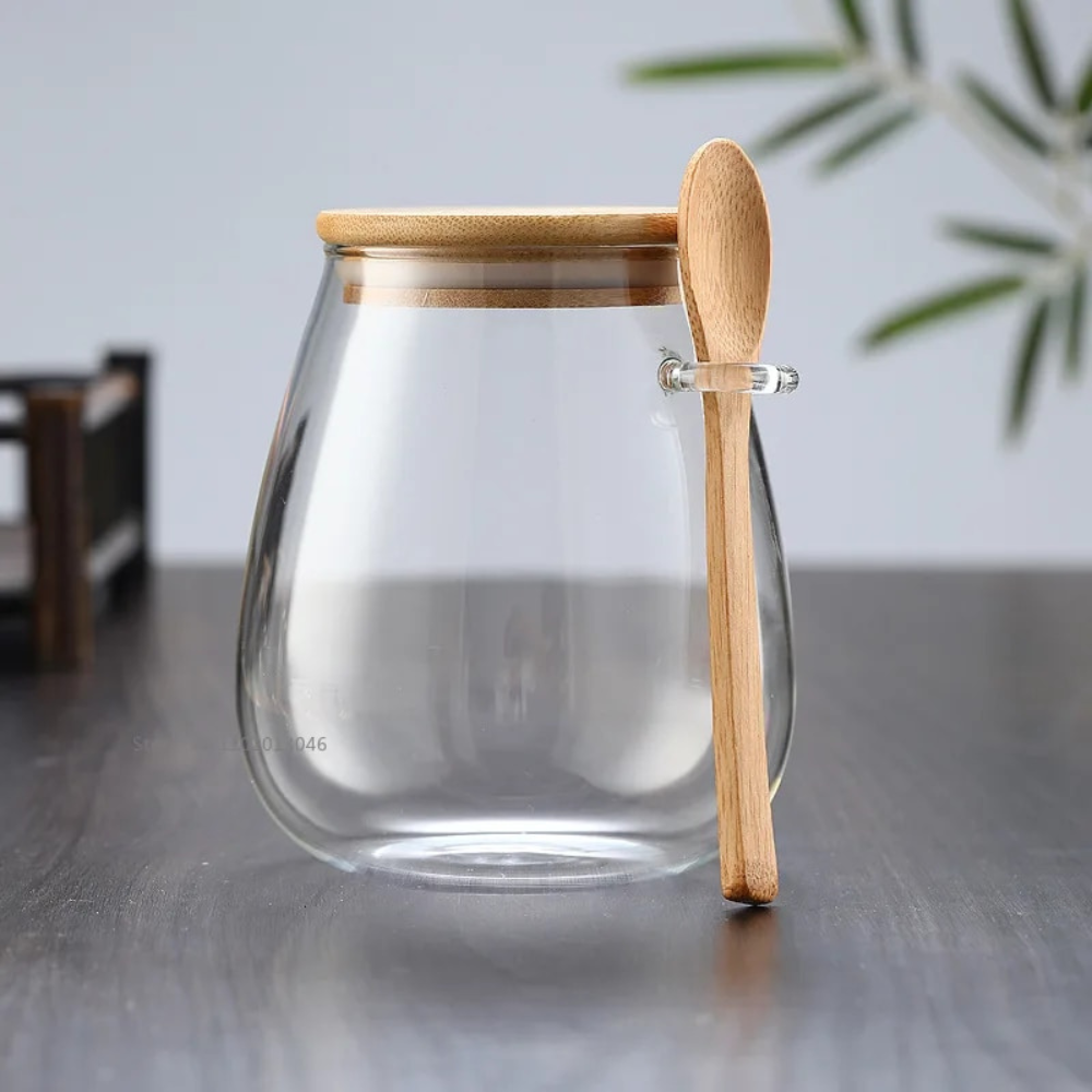 Wooden Bamboo Jar Large 1000ml 34oz