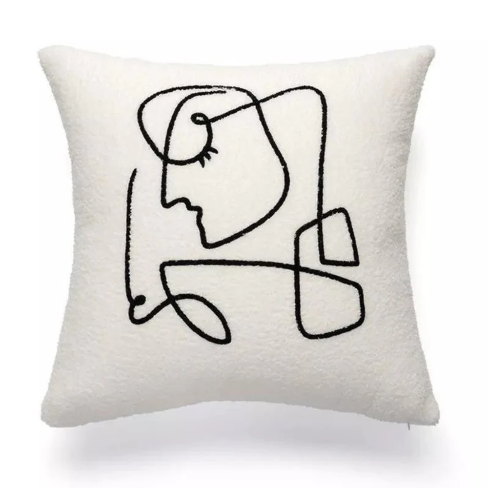 Abstract Face Artistic Cushion Cover Sophia 18"x18"