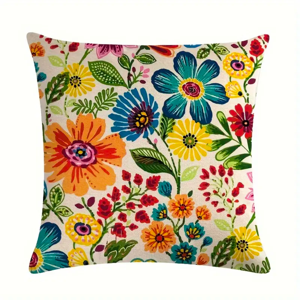 Mexican Flowers Cushion Covers Vibrant Bloom