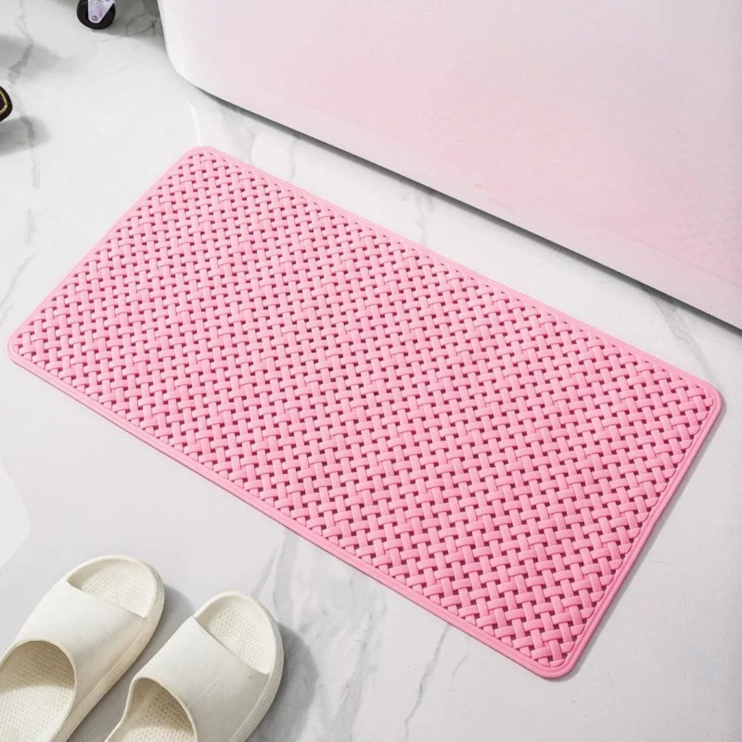 Drynox Anti-Slip Bathtub Mat Pink 16"x28"