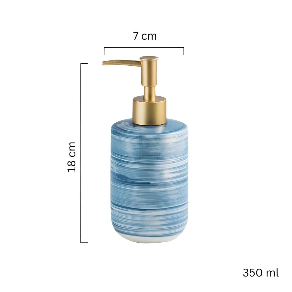 Marble Ceramic Soap Dispenser Ocean Haze