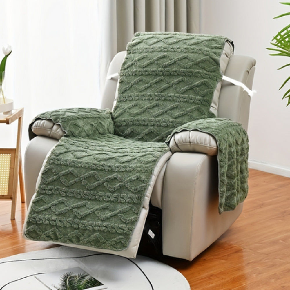 Diamond Pattern Recliner Slipcover Green