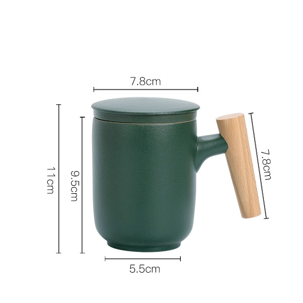 Sora Frosted Ceramic Mug Green