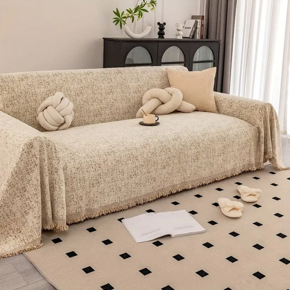 Speckled Pattern Chenille Sofa Cover