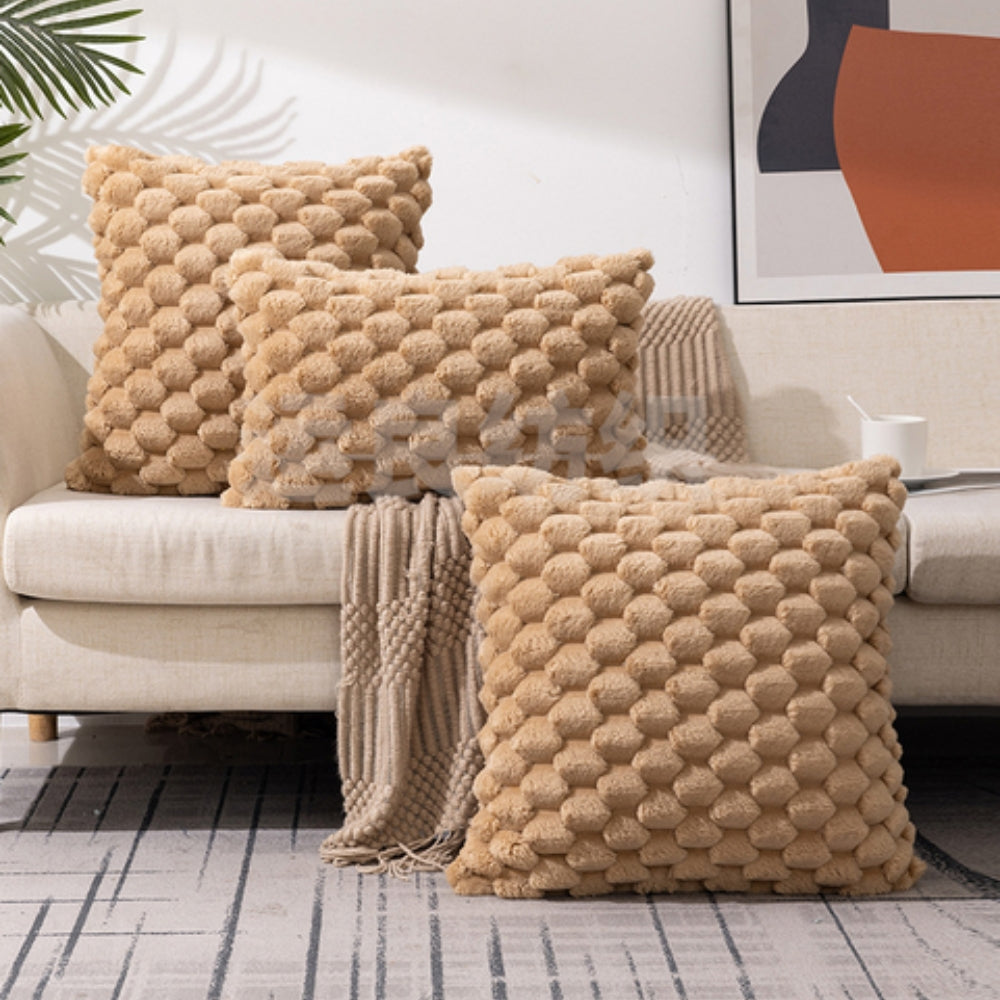 Plush Marshmallow Cushion Cover Khaki