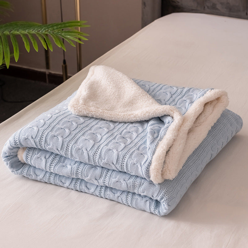 Nordic Winter Throw Light Blue