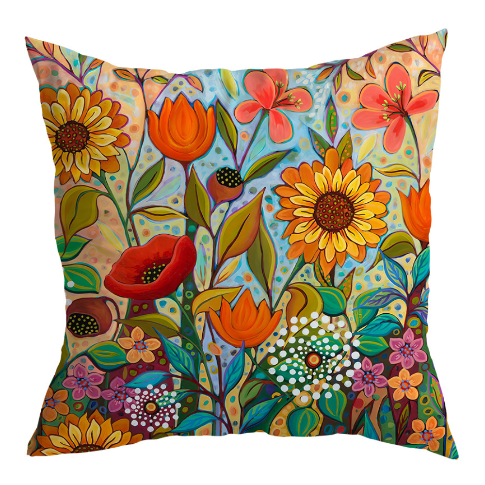 Summer Flowers Cushion Covers Sunny Blossum