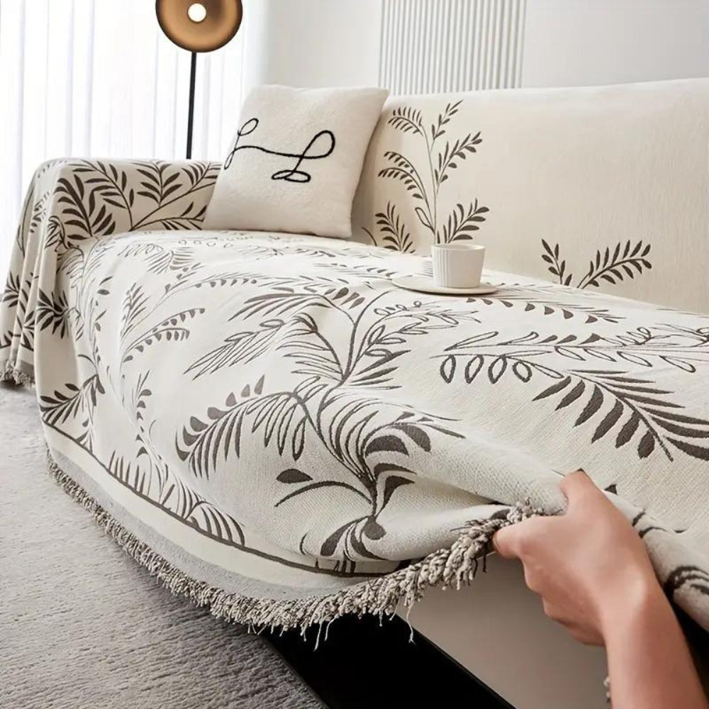 Nature's Embrace Chenille Sofa Cover Brown