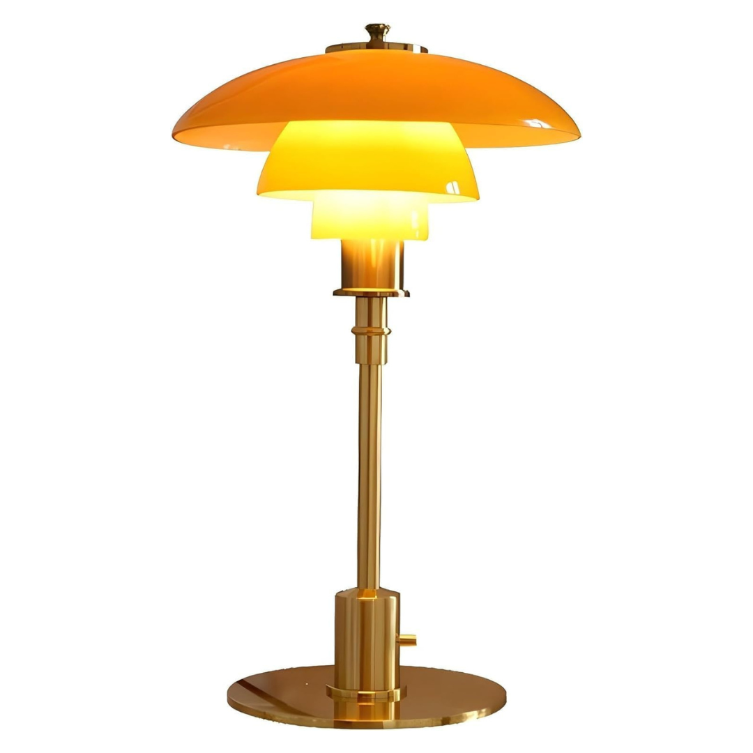 Modern Scandinavian Table Lamp Gold & Yellow