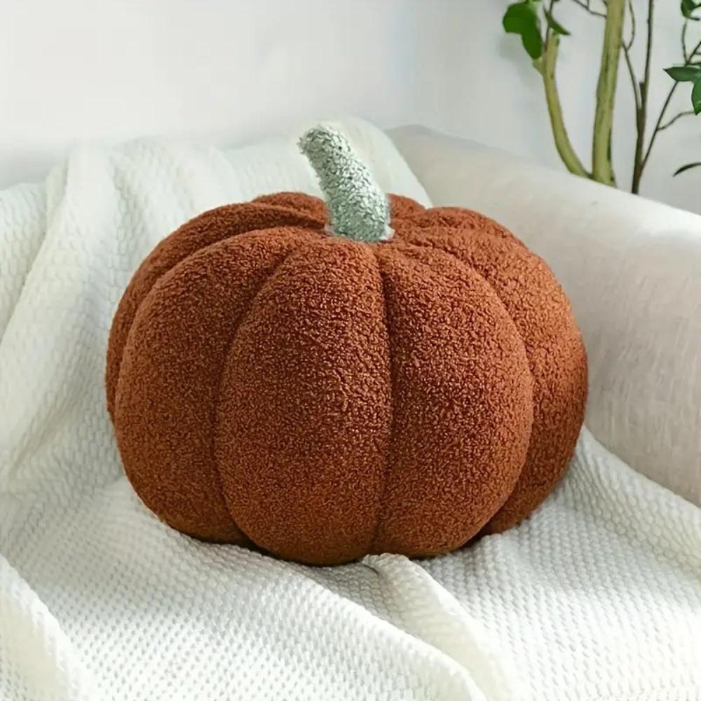 Pumpkin Patch Plush Cushions Brown