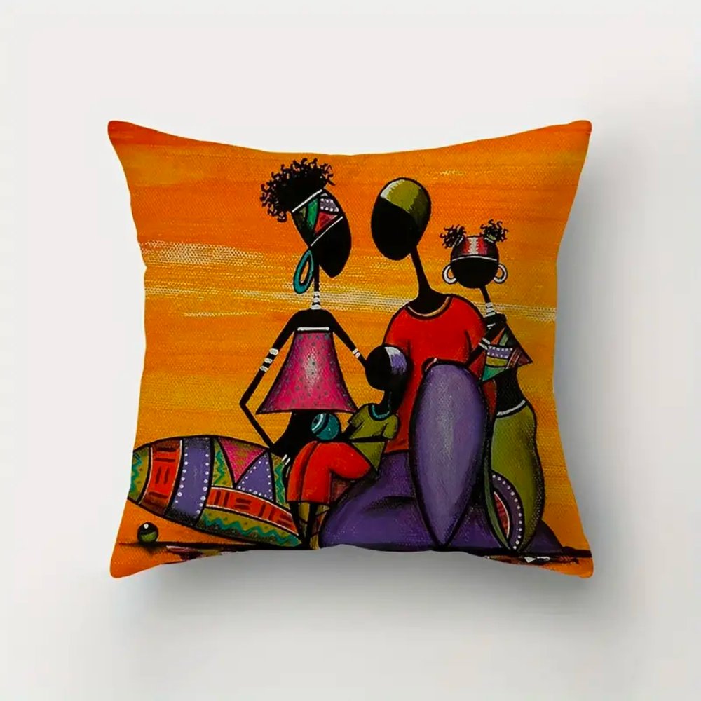 Native African Cushion Covers Golden Sunset