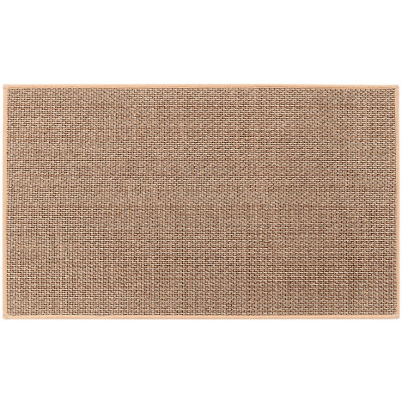 Linen Weave Non-Slip Kitchen Mat Beige