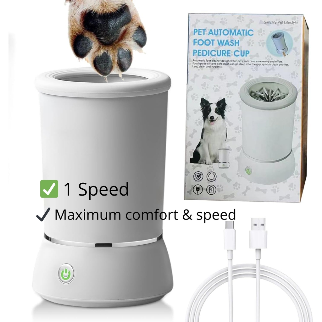 PawLuxe™ Pro — Electric Paw Cleaner & Massager