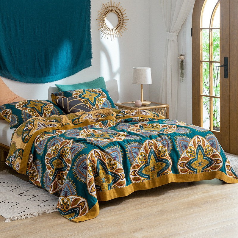 Marrakech Cotton Quilt - Reversible & Soft Bedspread