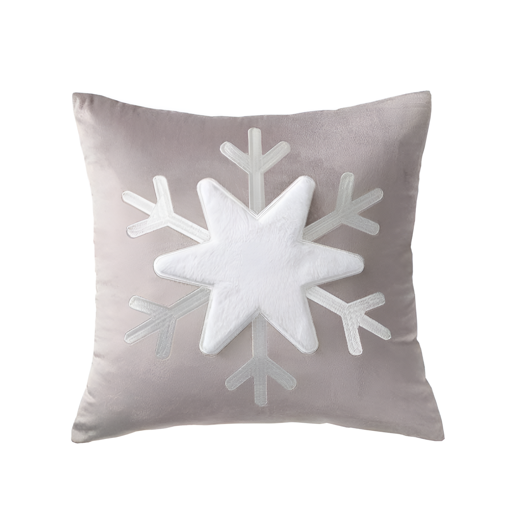 Snowflake Holiday Pillowcase Gray 17"x17"