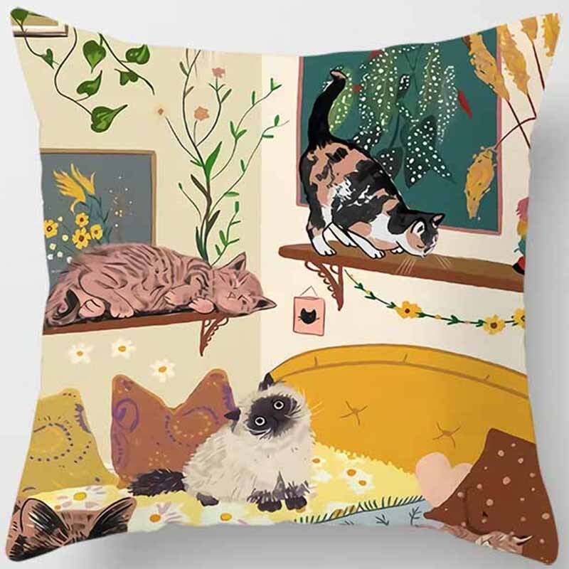 Feline Cushion Covers Routine