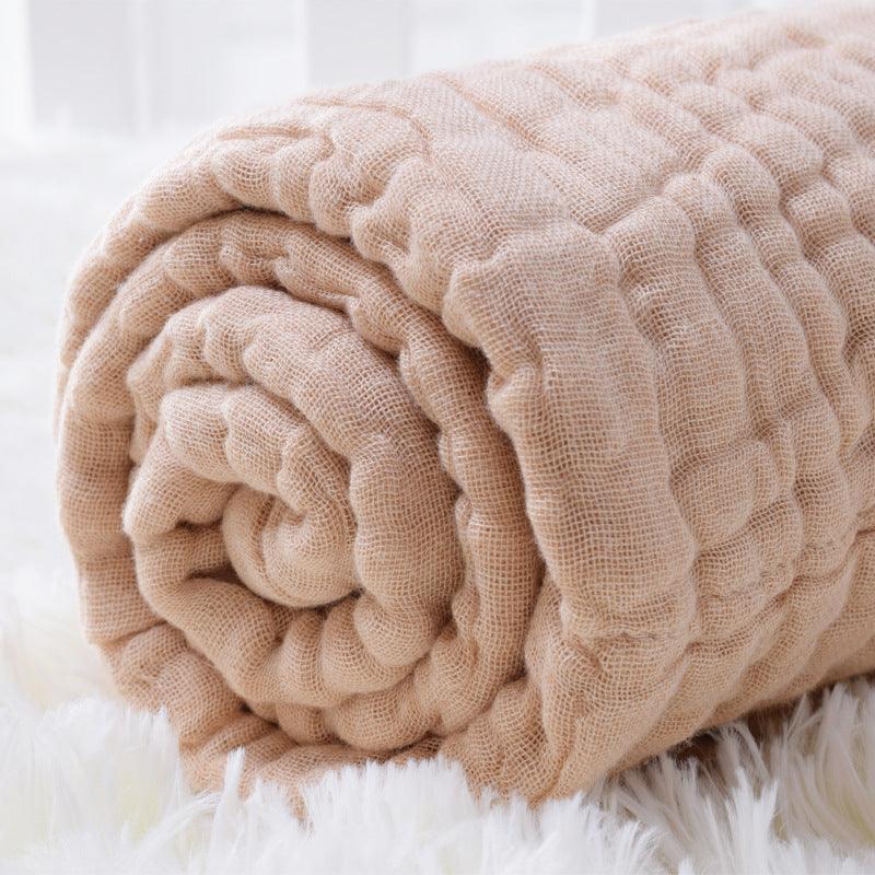 6-Layer Organic Colored Cotton Muslin Baby Blanket