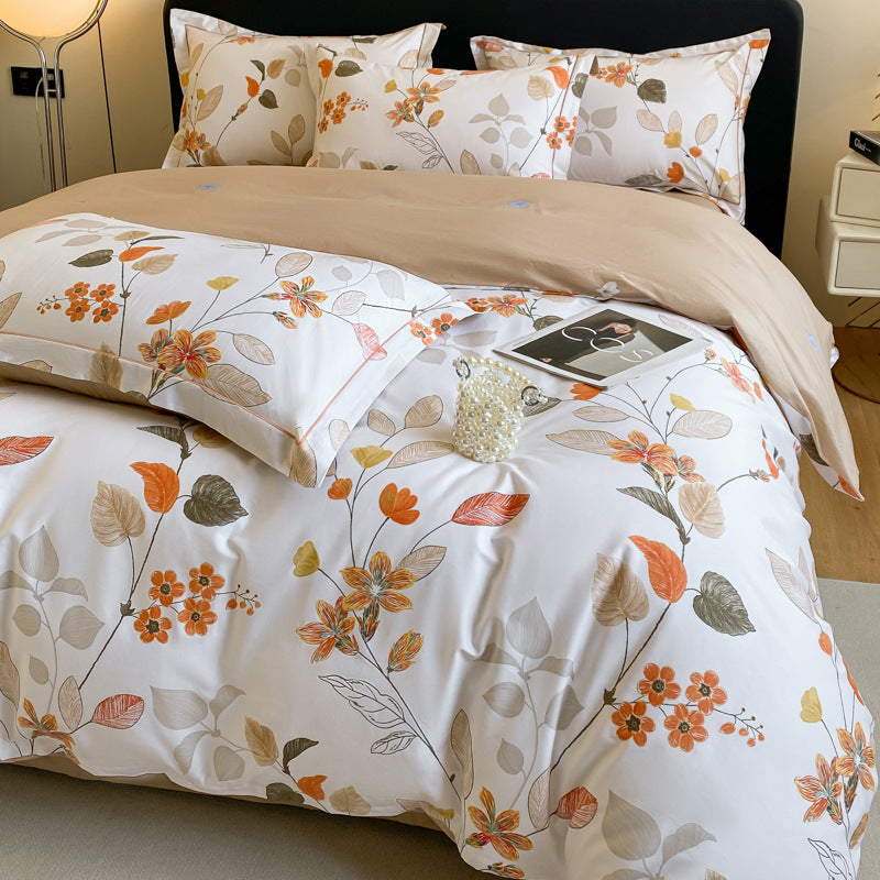 Cotton Floral Bedding Set (4PCS) Autumn Blooms