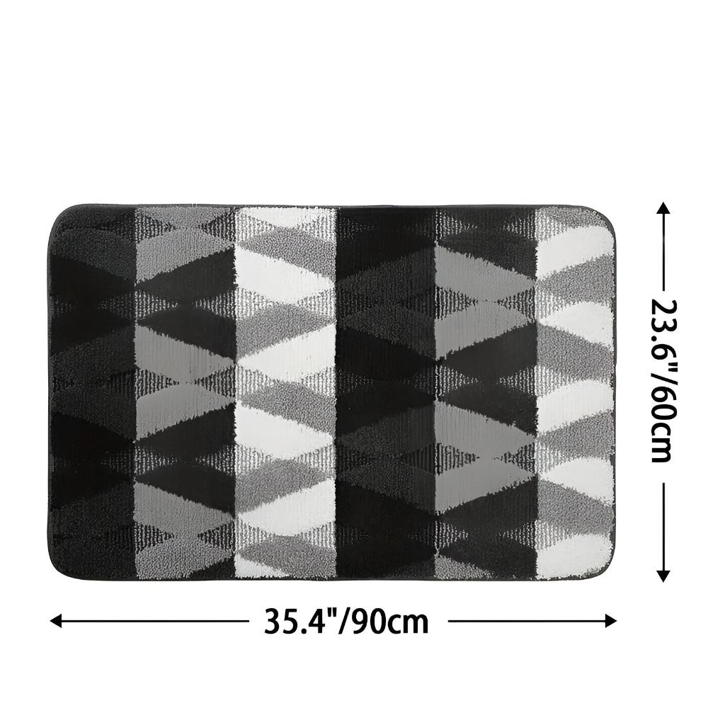 Soft Microfiber Non-Slip Geometric Rug 24"x35"