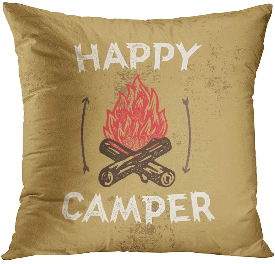 Camping Cushion Covers Happy Camper