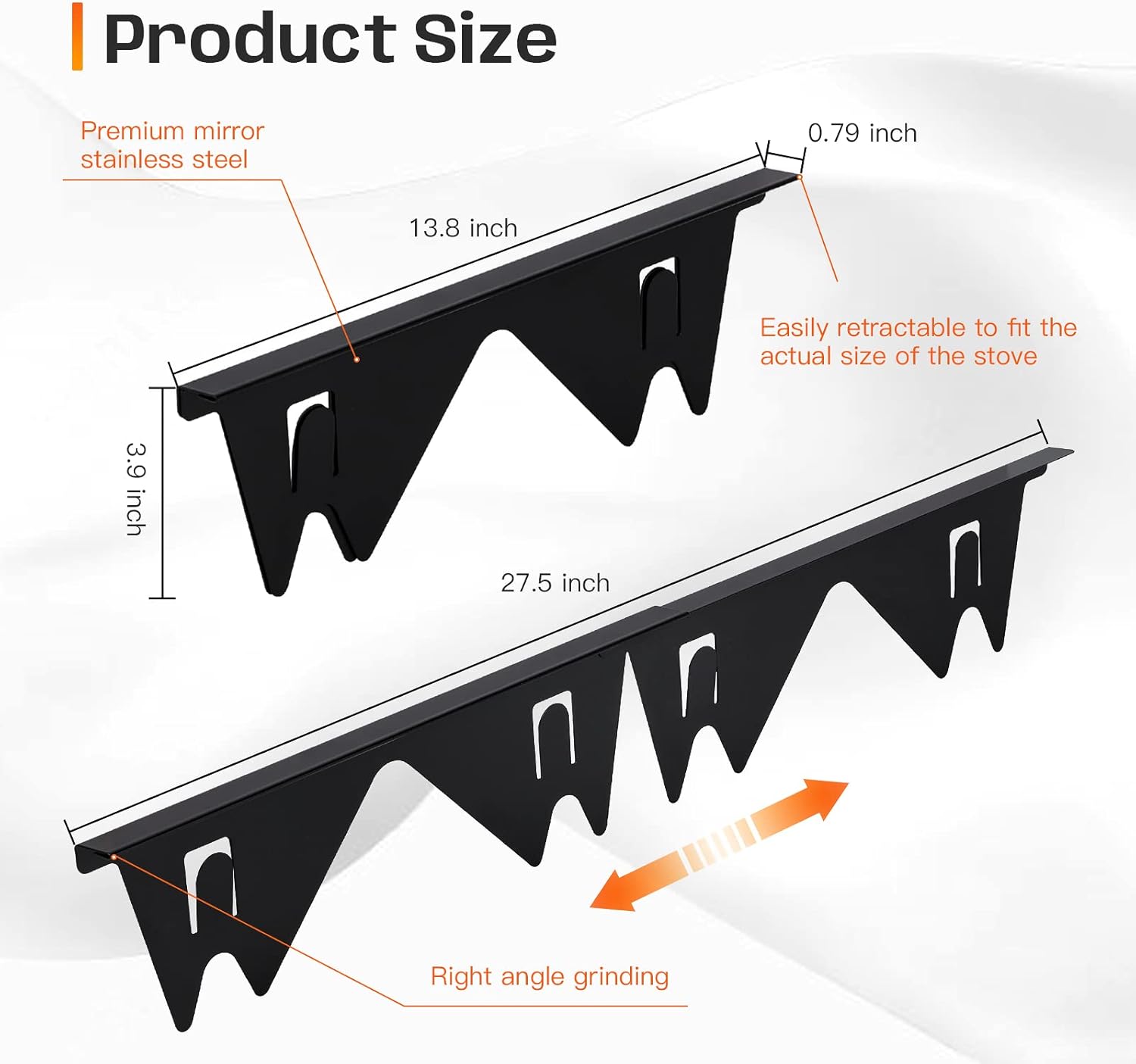 Extendable Steel Stove Gap Cover